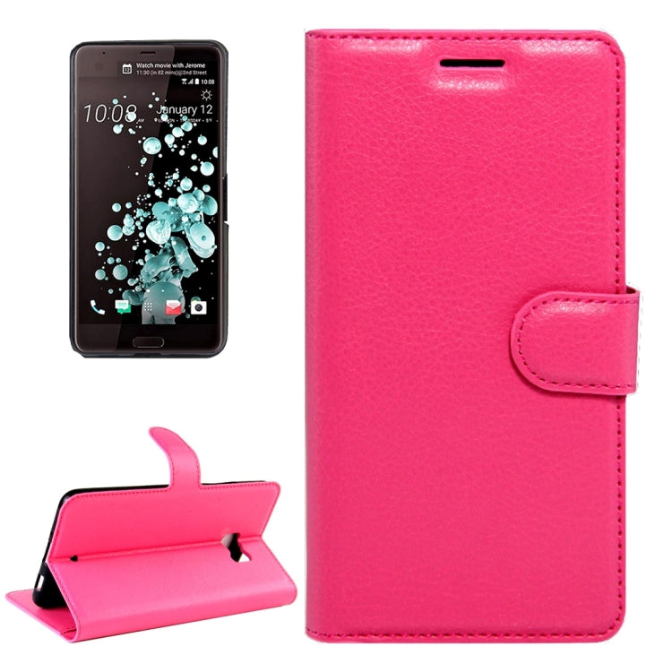 For HTC U Ultra / HTC Ocean Note Litchi Texture Horizontal Flip Leather Case with Magnetic Buckle & Holder & Card Slots & Wallet