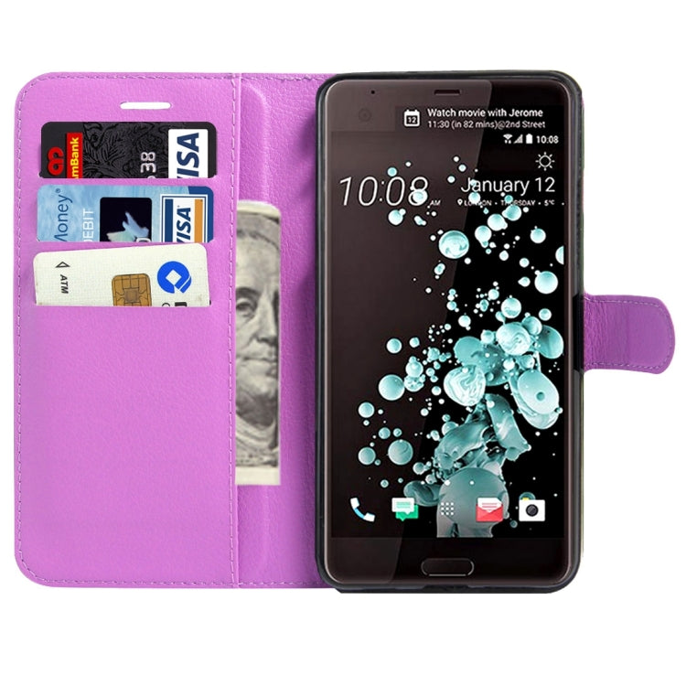 For HTC U Ultra / HTC Ocean Note Litchi Texture Horizontal Flip Leather Case with Magnetic Buckle & Holder & Card Slots & Wallet