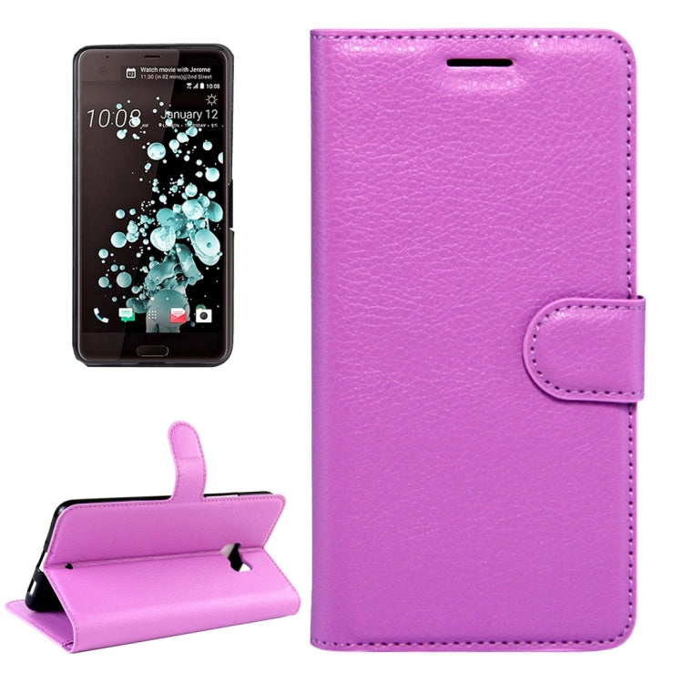 For HTC U Ultra / HTC Ocean Note Litchi Texture Horizontal Flip Leather Case with Magnetic Buckle & Holder & Card Slots & Wallet