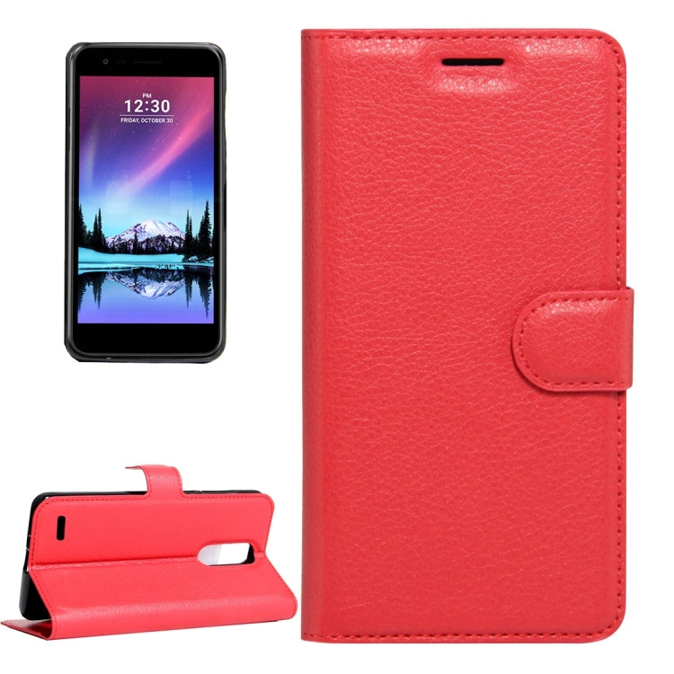 For LG K10 (2017) (EU Version) Litchi Texture Horizontal Flip Leather Case with Magnetic Buckle & Holder & Card Slots & Wallet