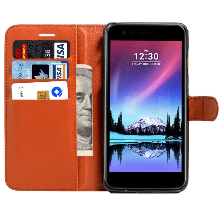 For LG K10 (2017) (EU Version) Litchi Texture Horizontal Flip Leather Case with Magnetic Buckle & Holder & Card Slots & Wallet