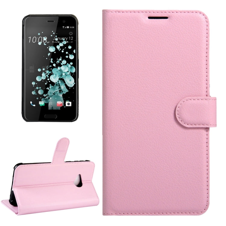 For HTC U Play Litchi Texture Horizontal Flip Leather Case with Magnetic Buckle & Holder & Card Slots & Wallet