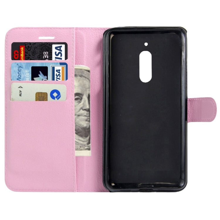 For Nokia 6 Litchi Texture Horizontal Flip Leather Case with Magnetic Buckle & Holder & Card Slots & Wallet