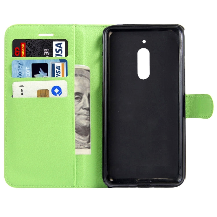 For Nokia 6 Litchi Texture Horizontal Flip Leather Case with Magnetic Buckle & Holder & Card Slots & Wallet