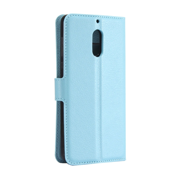 For Nokia 6 Litchi Texture Horizontal Flip Leather Case with Magnetic Buckle & Holder & Card Slots & Wallet
