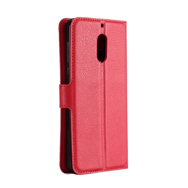 For Nokia 6 Litchi Texture Horizontal Flip Leather Case with Magnetic Buckle & Holder & Card Slots & Wallet
