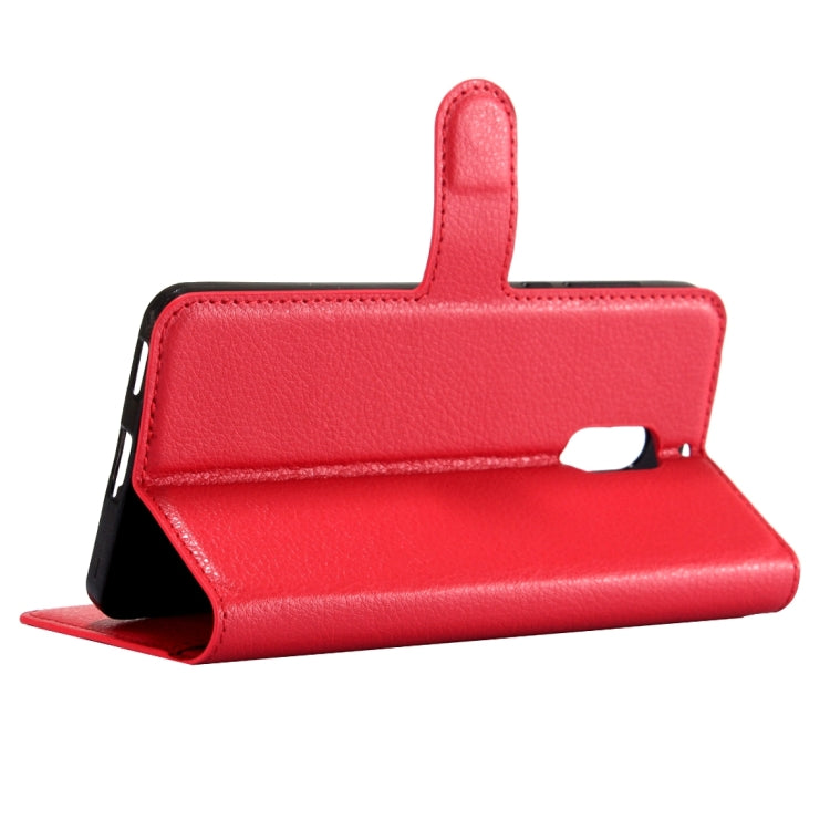 For Nokia 6 Litchi Texture Horizontal Flip Leather Case with Magnetic Buckle & Holder & Card Slots & Wallet