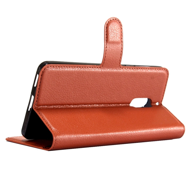 For Nokia 6 Litchi Texture Horizontal Flip Leather Case with Magnetic Buckle & Holder & Card Slots & Wallet