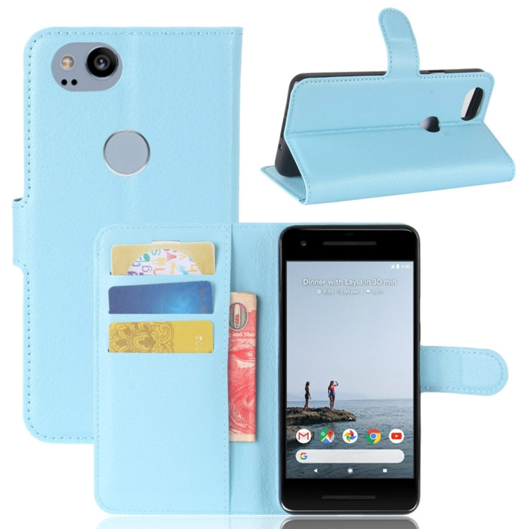 For Google Pixel 2 Litchi Texture Horizontal Flip Leather Case with Holder & Card Slots & Wallet
