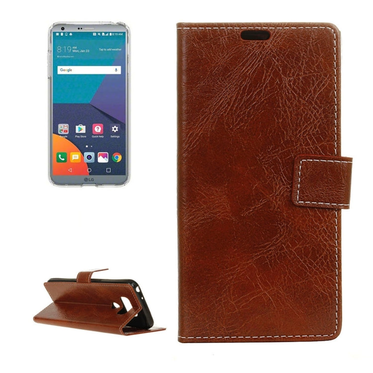 For LG G6 Retro Crazy Horse Texture Horizontal Flip Leather Case with Holder & Card Slots & Wallet & Photo Frame