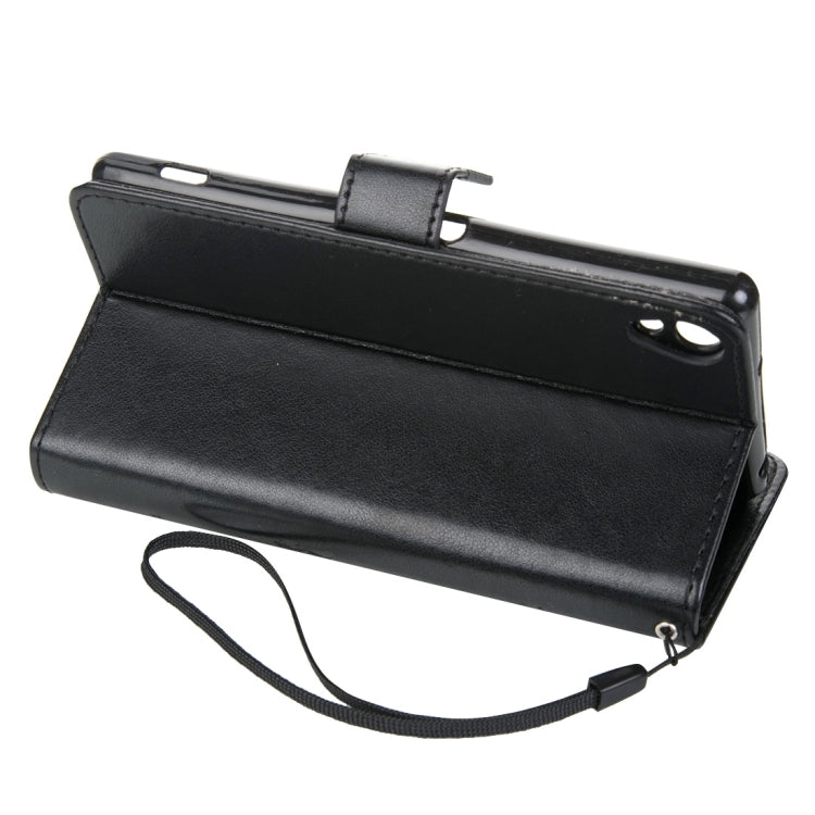 For Sony Xperia Z3 Crazy Horse Texture Printing Horizontal Flip Leather Case with Holder & Card Slots & Wallet & Lanyard