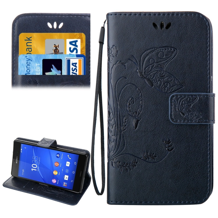 For Sony Xperia Z3 Crazy Horse Texture Printing Horizontal Flip Leather Case with Holder & Card Slots & Wallet & Lanyard