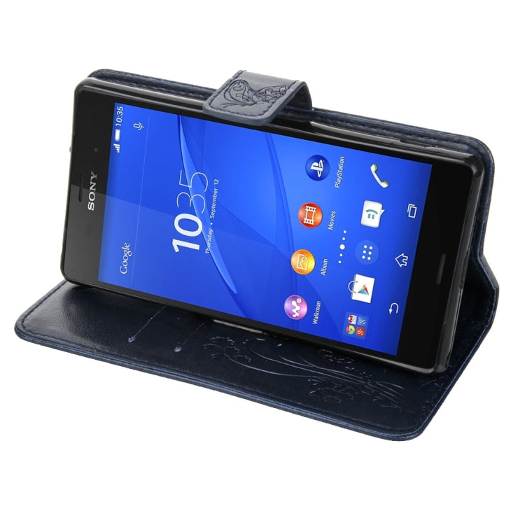 For Sony Xperia Z3 Crazy Horse Texture Printing Horizontal Flip Leather Case with Holder & Card Slots & Wallet & Lanyard