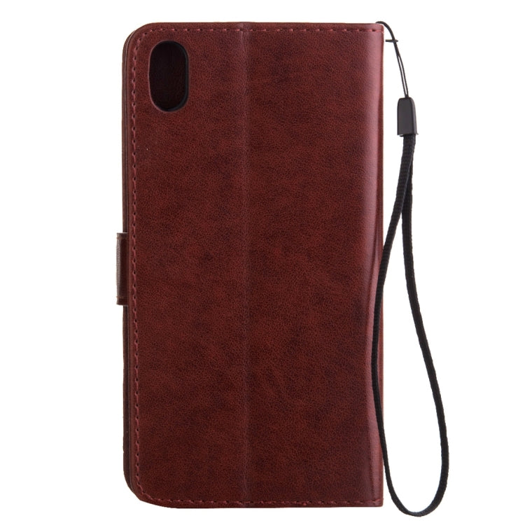For Sony Xperia Z4 Crazy Horse Texture Printing Horizontal Flip Leather Case with Holder & Card Slots & Wallet & Lanyard