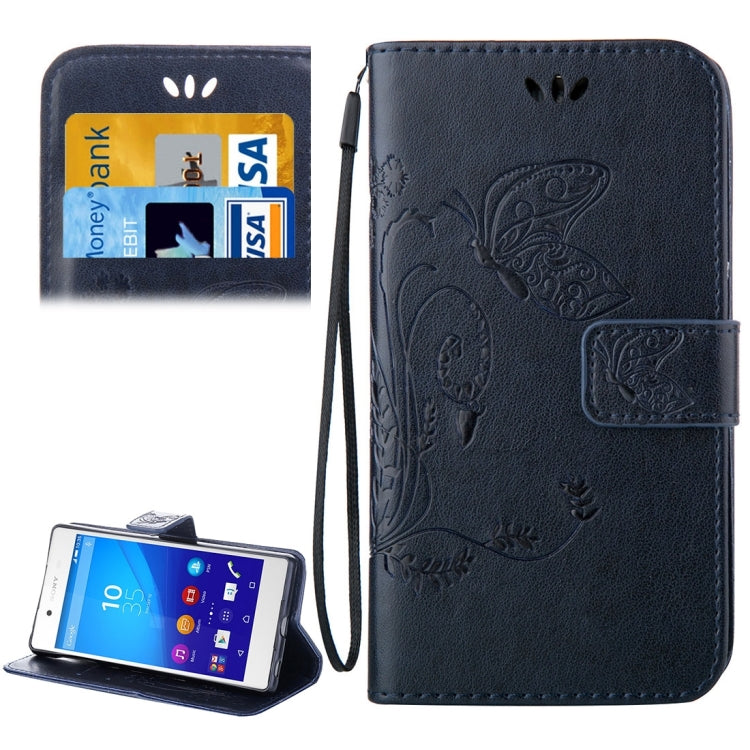 For Sony Xperia Z4 Crazy Horse Texture Printing Horizontal Flip Leather Case with Holder & Card Slots & Wallet & Lanyard