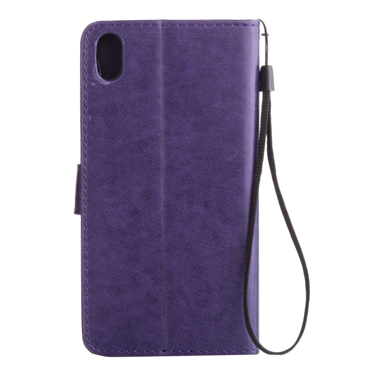 For Sony Xperia Z4 Crazy Horse Texture Printing Horizontal Flip Leather Case with Holder & Card Slots & Wallet & Lanyard