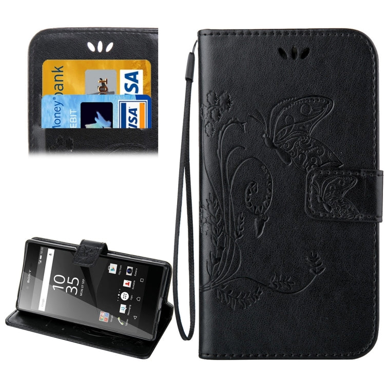 For Sony Xperia Z5 Crazy Horse Texture Printing Horizontal Flip Leather Case with Holder & Card Slots & Wallet & Lanyard
