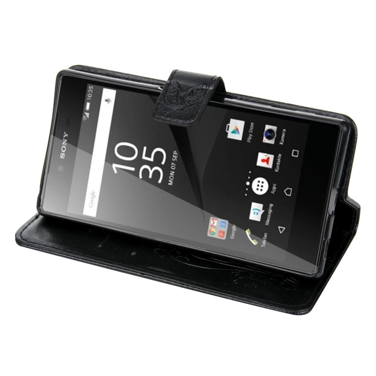 For Sony Xperia Z5 Crazy Horse Texture Printing Horizontal Flip Leather Case with Holder & Card Slots & Wallet & Lanyard