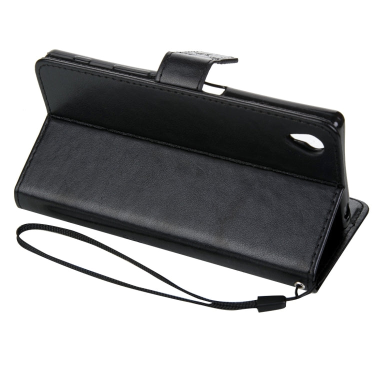 For Sony Xperia Z5 Crazy Horse Texture Printing Horizontal Flip Leather Case with Holder & Card Slots & Wallet & Lanyard