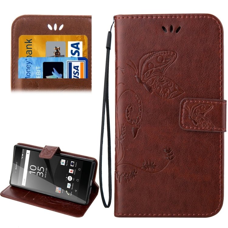 For Sony Xperia Z5 Crazy Horse Texture Printing Horizontal Flip Leather Case with Holder & Card Slots & Wallet & Lanyard
