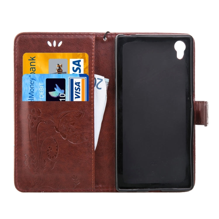 For Sony Xperia Z5 Crazy Horse Texture Printing Horizontal Flip Leather Case with Holder & Card Slots & Wallet & Lanyard