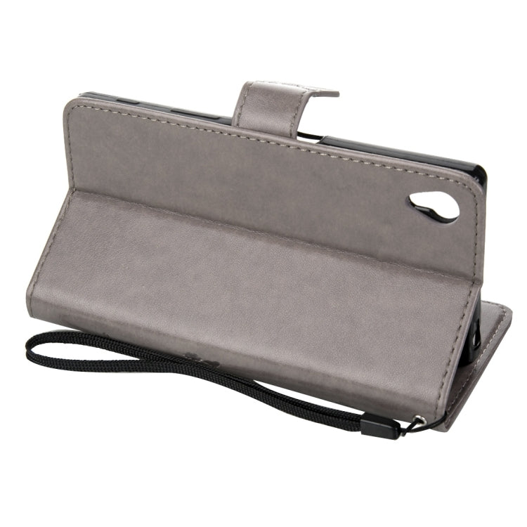 For Sony Xperia Z5 Crazy Horse Texture Printing Horizontal Flip Leather Case with Holder & Card Slots & Wallet & Lanyard