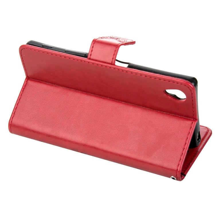 For Sony Xperia Z5 Crazy Horse Texture Printing Horizontal Flip Leather Case with Holder & Card Slots & Wallet & Lanyard