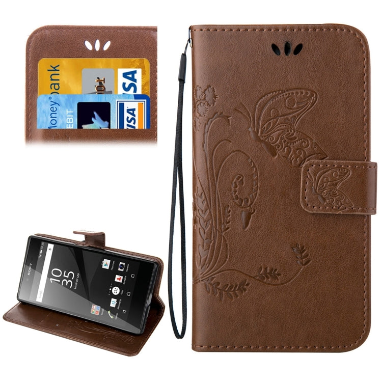 For Sony Xperia Z5 Crazy Horse Texture Printing Horizontal Flip Leather Case with Holder & Card Slots & Wallet & Lanyard