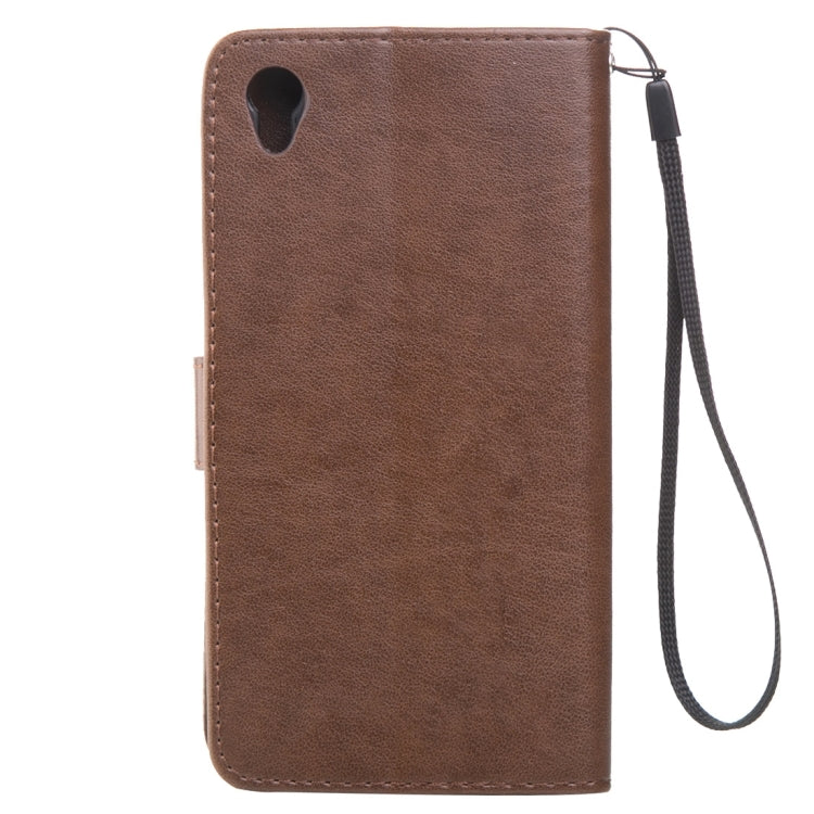 For Sony Xperia Z5 Crazy Horse Texture Printing Horizontal Flip Leather Case with Holder & Card Slots & Wallet & Lanyard