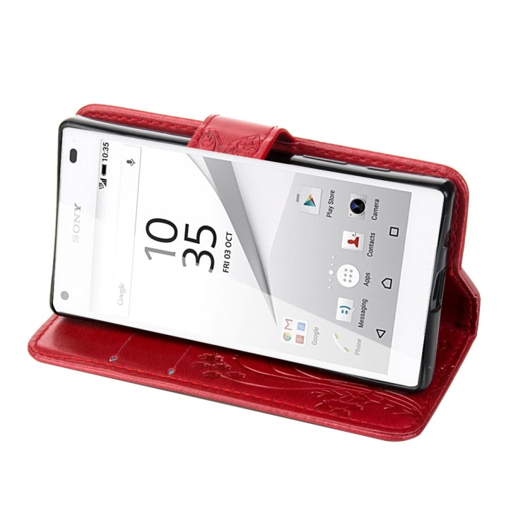 For Sony Xperia Z5 Mini Crazy Horse Texture Printing Horizontal Flip Leather Case with Holder & Card Slots & Wallet & Lanyard