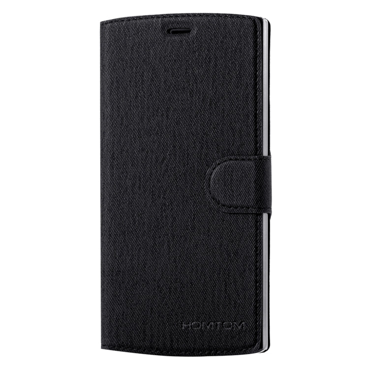 HOMTOM for HT7 & HT7 Pro (S-MPH-1262 & S-MPH-1810) Cloth Texture Horizontal Flip Leather Case with Holder & Magnetic Buckle(Black)