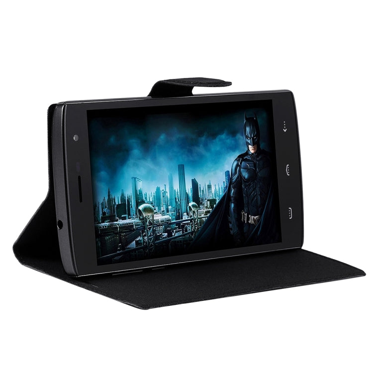 HOMTOM for HT7 & HT7 Pro (S-MPH-1262 & S-MPH-1810) Cloth Texture Horizontal Flip Leather Case with Holder & Magnetic Buckle(Black)