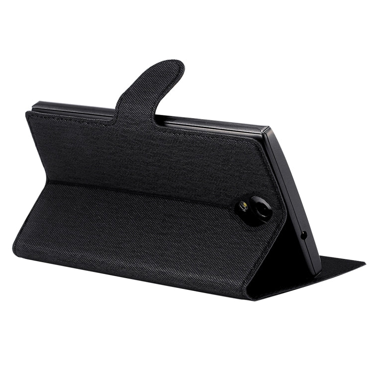 HOMTOM for HT7 & HT7 Pro (S-MPH-1262 & S-MPH-1810) Cloth Texture Horizontal Flip Leather Case with Holder & Magnetic Buckle(Black)