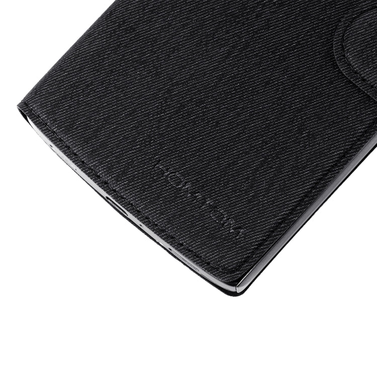 HOMTOM for HT7 & HT7 Pro (S-MPH-1262 & S-MPH-1810) Cloth Texture Horizontal Flip Leather Case with Holder & Magnetic Buckle(Black)