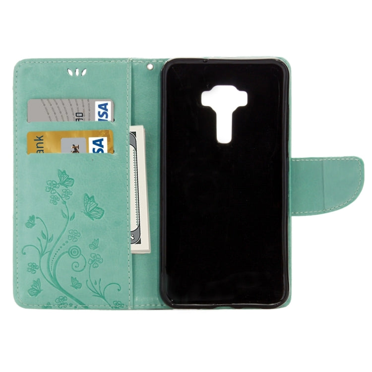 For Asus ZenFone 3 / ZE552KL Pressed Flowers Pattern Leather Case with Holder & Card Slots & Wallet