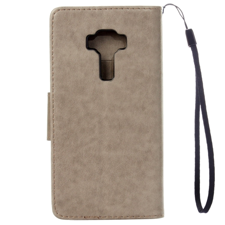 For Asus ZenFone 3 / ZE552KL Pressed Flowers Pattern Leather Case with Holder & Card Slots & Wallet
