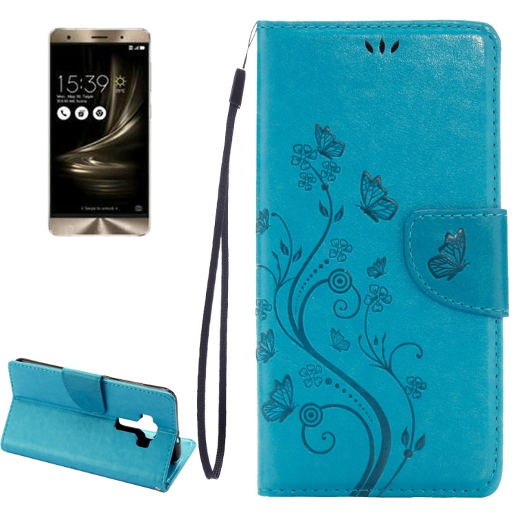 For Asus ZenFone 3 / ZE552KL Pressed Flowers Pattern Leather Case with Holder & Card Slots & Wallet