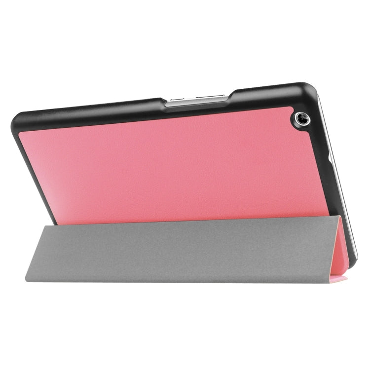 Huawei MediaPad M3 Lite 8.0 Custer Texture Horizontal Deformation Flip Leather Case with Three-folding Holder & Sleep / Wake-up Function