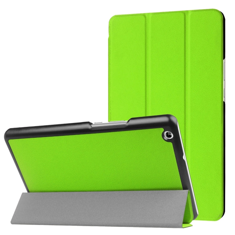 Huawei MediaPad M3 Lite 8.0 Custer Texture Horizontal Deformation Flip Leather Case with Three-folding Holder & Sleep / Wake-up Function