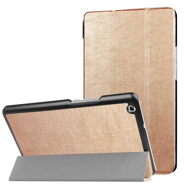 Huawei MediaPad M3 Lite 8.0 Custer Texture Horizontal Deformation Flip Leather Case with Three-folding Holder & Sleep / Wake-up Function