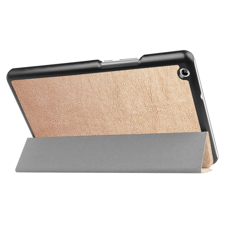 Huawei MediaPad M3 Lite 8.0 Custer Texture Horizontal Deformation Flip Leather Case with Three-folding Holder & Sleep / Wake-up Function