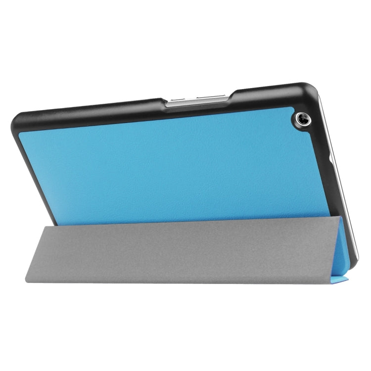 Huawei MediaPad M3 Lite 8.0 Custer Texture Horizontal Deformation Flip Leather Case with Three-folding Holder & Sleep / Wake-up Function