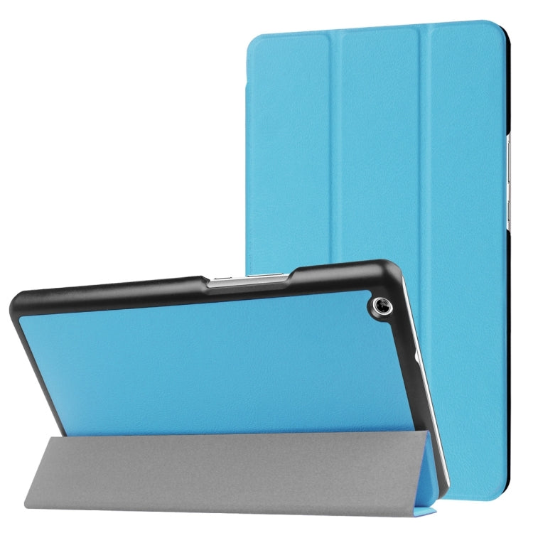 Huawei MediaPad M3 Lite 8.0 Custer Texture Horizontal Deformation Flip Leather Case with Three-folding Holder & Sleep / Wake-up Function