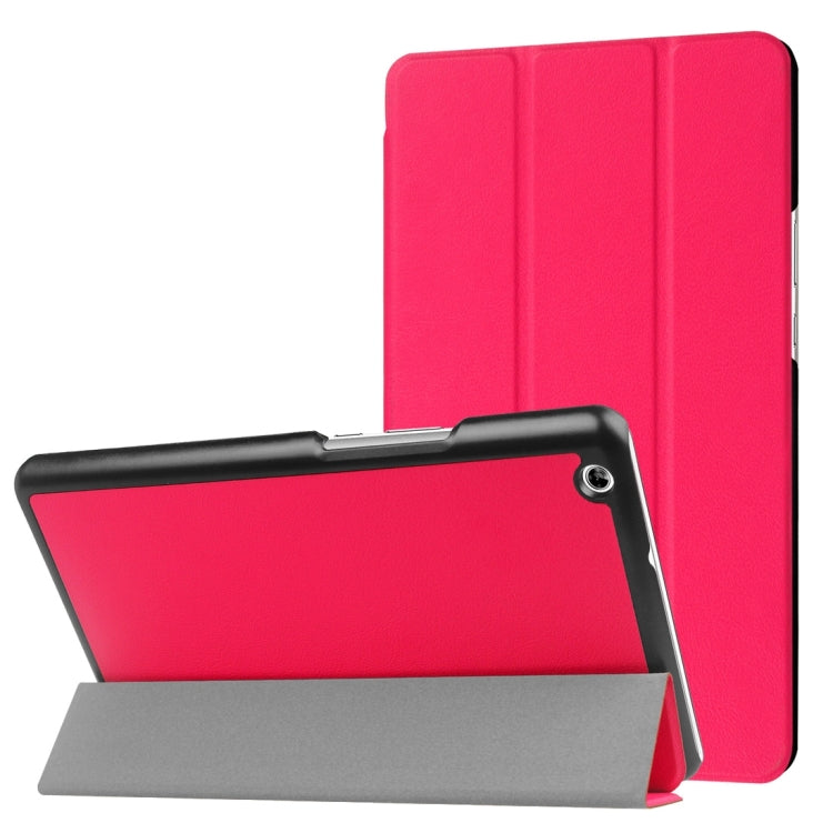 Huawei MediaPad M3 Lite 8.0 Custer Texture Horizontal Deformation Flip Leather Case with Three-folding Holder & Sleep / Wake-up Function