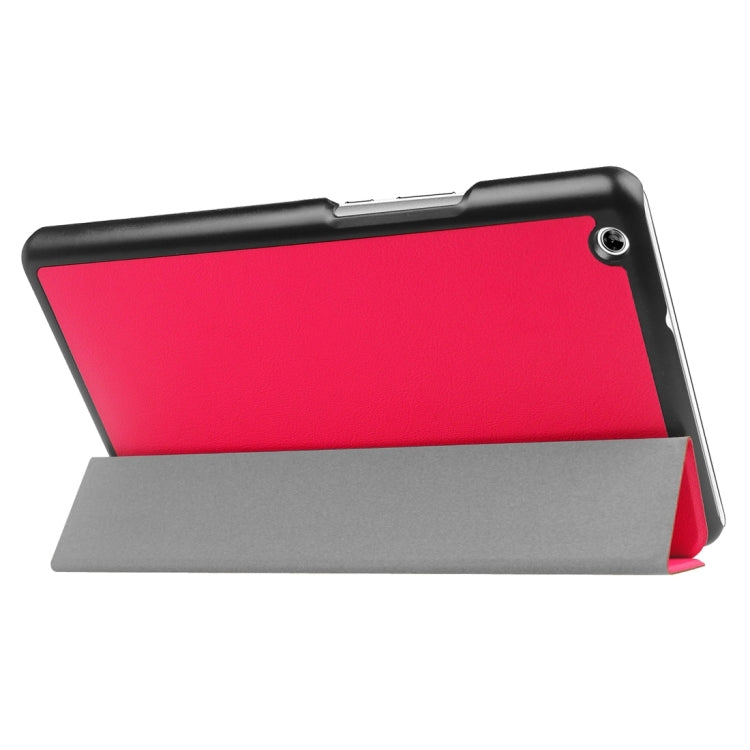 Huawei MediaPad M3 Lite 8.0 Custer Texture Horizontal Deformation Flip Leather Case with Three-folding Holder & Sleep / Wake-up Function