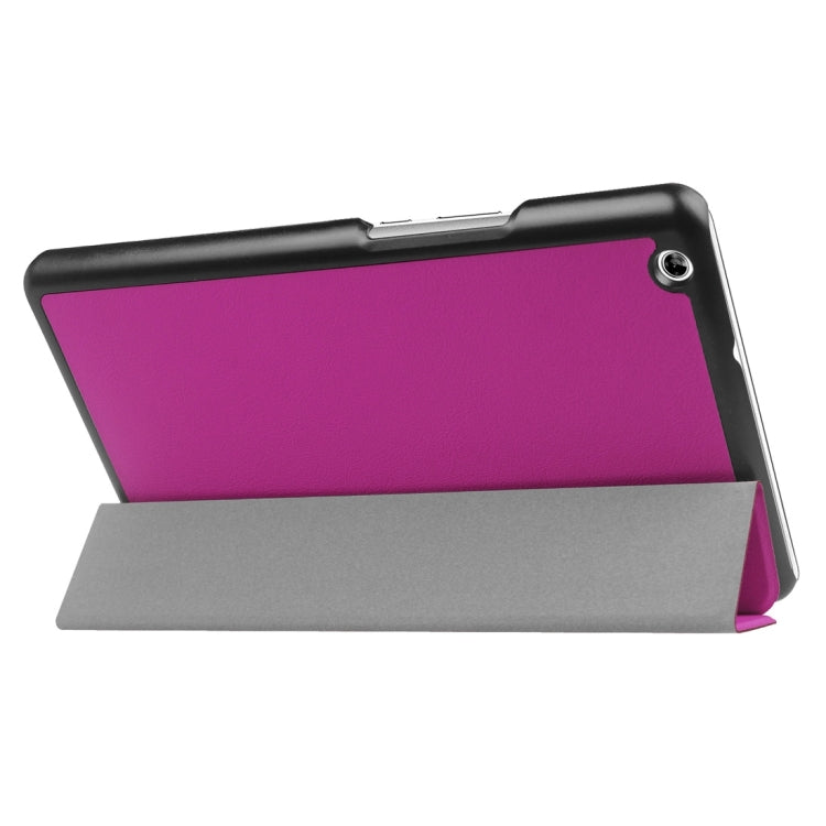 Huawei MediaPad M3 Lite 8.0 Custer Texture Horizontal Deformation Flip Leather Case with Three-folding Holder & Sleep / Wake-up Function