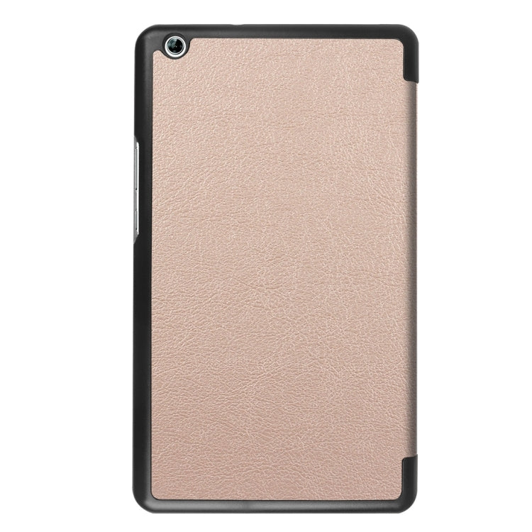 Huawei MediaPad M3 Lite 8.0 Custer Texture Horizontal Deformation Flip Leather Case with Three-folding Holder & Sleep / Wake-up Function