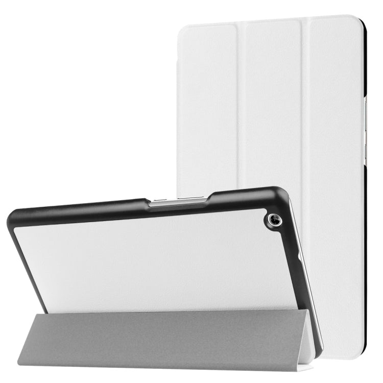 Huawei MediaPad M3 Lite 8.0 Custer Texture Horizontal Deformation Flip Leather Case with Three-folding Holder & Sleep / Wake-up Function