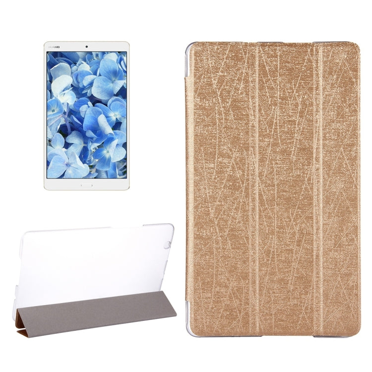 For Huawei Mediapad M3 Tablet Oracle Bone Texture Horizontal Flip Leather Case with Three-folding Holder