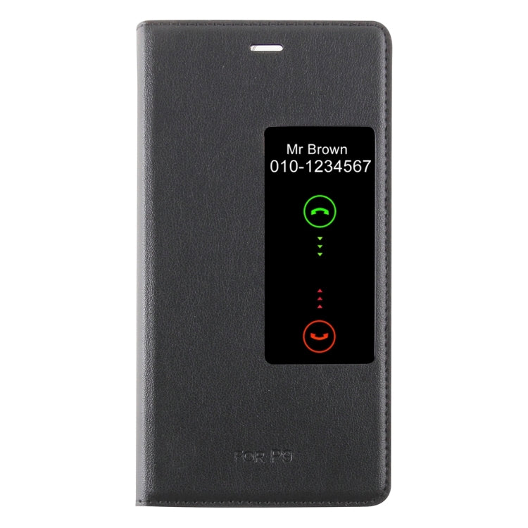 For Huawei P9 Horizontal Flip Leather Case with Touch Call Display ID & Sleep / Wake-up Function